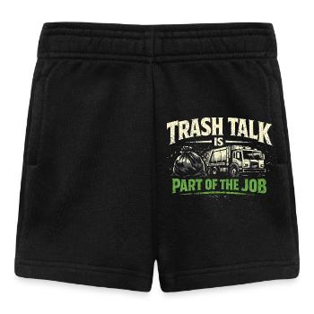 Trash Talk gehört dazu | Müllabfuhr Humor - Baby Shorts - Schwarz - Vorne