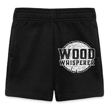 Holzflüsterer, Holzbearbeitung, Tischler, Humor - Baby Shorts - Schwarz - Vorne