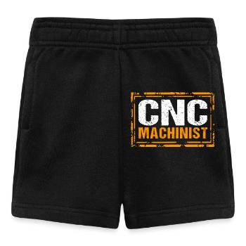 CNC Machinists Cutting Machine Operators Turners Milling Cutters - Baby Shorts - black - Front