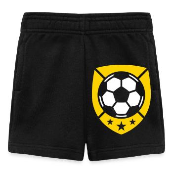Golden Crest Fußballball-Emblem - Baby Shorts - Schwarz - Vorne