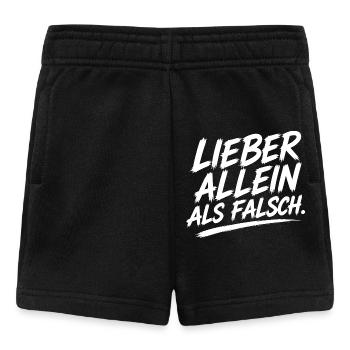 Lieber Allein Als Falsch Typo - Baby Shorts - Schwarz - Vorne