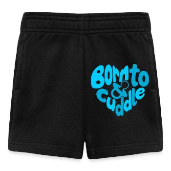 Born to Cuddle - Zum Knuddeln geboren Herz - Baby Shorts - black - Front
