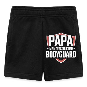 Papa Bodyguard Vater Schutz Geschenk - Baby Shorts - Schwarz - Vorne
