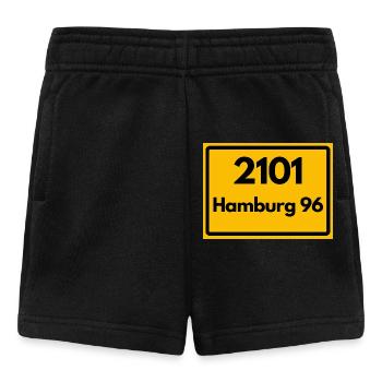 ALTE POSTLEITZAHL PLZ RETRO 2101 HAMBURG 96 HEIMAT - Baby Shorts - Schwarz - Vorne