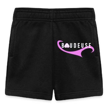 Logo Boudeuse  - Short Bébé - noir - Devant