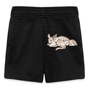 Cozy Deer Family Shirt – Cute Nature Aesthetic - Baby Shorts - black - Front