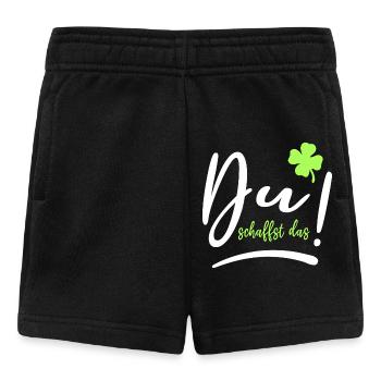 Du schaffst das! Glücksbringer Glück Mutmacher - Baby Shorts - Schwarz - Vorne
