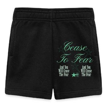 Angst Besiegen Spruch Design - Baby Shorts - Schwarz - Vorne
