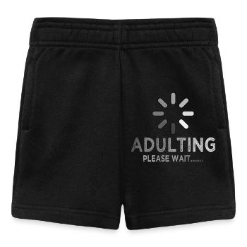 Chargement adulte s’il vous plaît attendez, drôle sarcastique - Short Bébé - noir - Devant