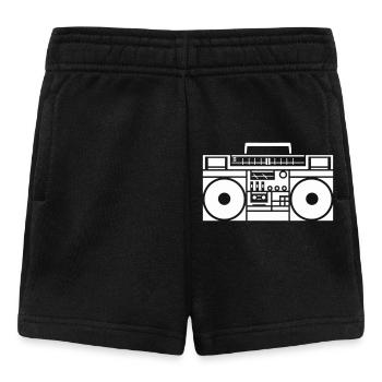 Retro Boombox Graphic Black & White - Baby Shorts - black - Front