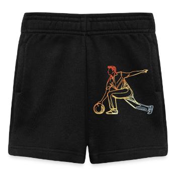 Vintage Bowler Zeichnung - Baby Shorts - Schwarz - Vorne