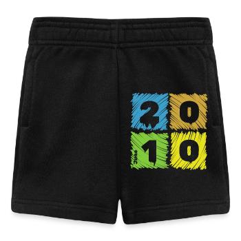 16. Geburtstag Farbige Patches since 06/2010 - Baby Shorts - black - Front