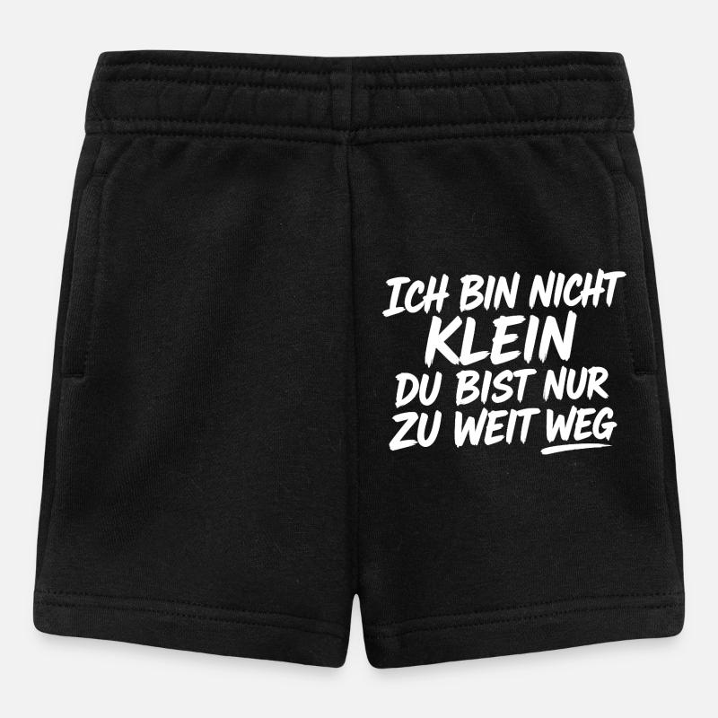 Ich bin nicht klein Spruchshirt - Baby Shorts - Schwarz