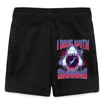 Je plonge avec des requins - Hai Scuba Diver Taucher - Short Bébé - noir - Devant