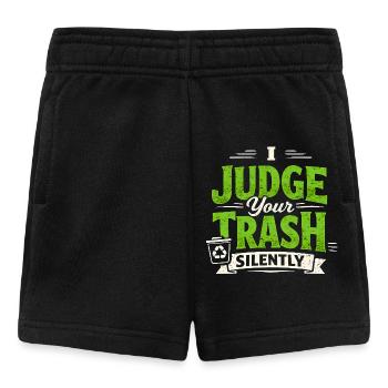 Ich bewerte Müll still | Wertstoffhof - Baby Shorts - Schwarz - Vorne