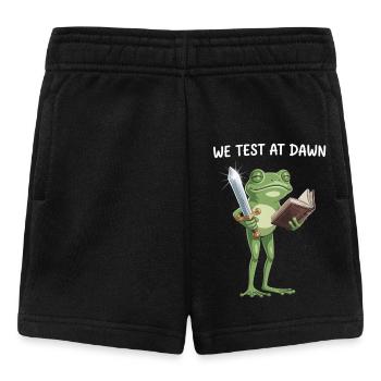 Dawn Quest Frog: Sword & Tome - Baby Shorts - black - Front