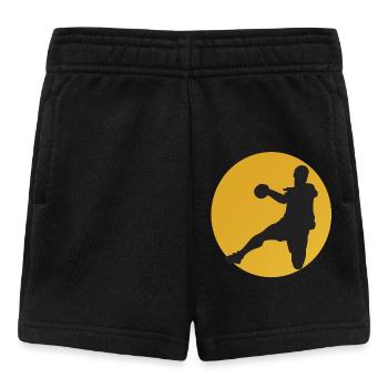 Basketball-Silhouette im Sonnenkreis - Baby Shorts - Schwarz - Vorne