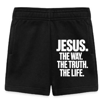 Jesus The Way, The Truth, The Life, John 14:6 - Baby Shorts - black - Front