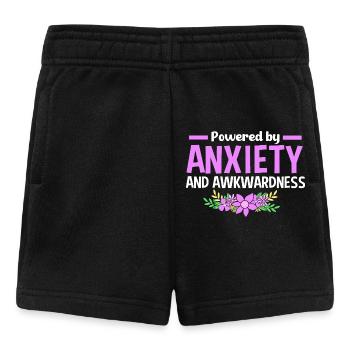 Anxiété Anxieuse Anxieuse Introvertie effrayée - Short Bébé - noir - Devant