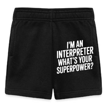 Je suis interprète. Quel est ton super-pouvoir ? - Short Bébé - noir - Devant