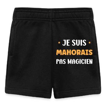 Je suis Mahorais pas magicien - Short Bébé - noir - Devant