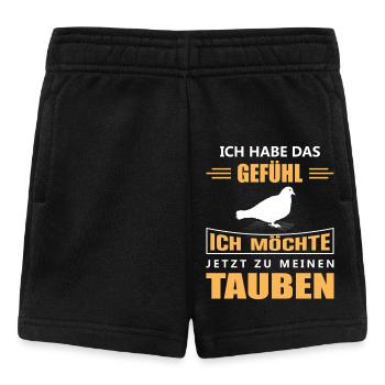 Taubenzüchter Taube Taubenzucht Spruch Brieftaube - Baby Shorts - Schwarz - Vorne