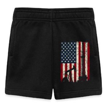 Patriotisches Ölfeld US-Flagge Roughneck - Baby Shorts - Schwarz - Vorne