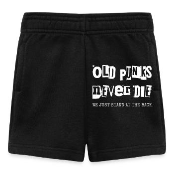 Alte Punks sterben nie, wir stehen einfach hinten! - Baby Shorts - Schwarz - Vorne