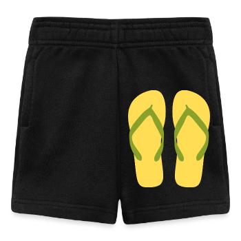 Sunny Yellow Flipflops - Baby Shorts - black - Front
