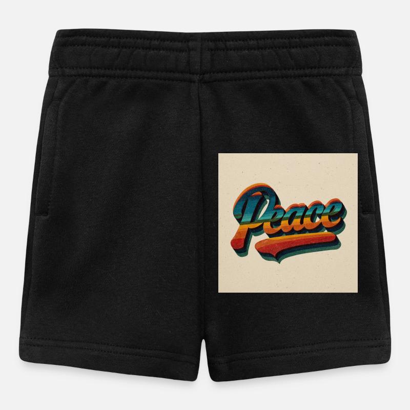 Vintage Peace Vibes - Short Bébé - noir