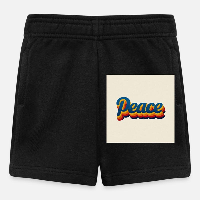Peace Design des années 70 - Short Bébé - noir