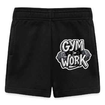 Chemise de sport sarcastique au bureau vs bodybuilding à la salle de sport - Short Bébé - noir - Devant