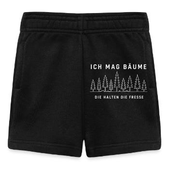 Ich mag Bäume Die halten die Fresse Shirt - Baby Shorts - Schwarz - Vorne