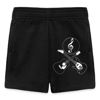 Crossover guitars and treble clef - Baby Shorts - black - Front