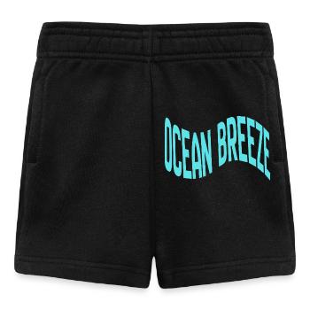 Ocean Breeze gebogene Typografie - Baby Shorts - Schwarz - Vorne