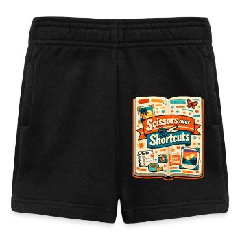 Schere statt Abkürzung | Scrapbooking - Baby Shorts - Schwarz - Vorne