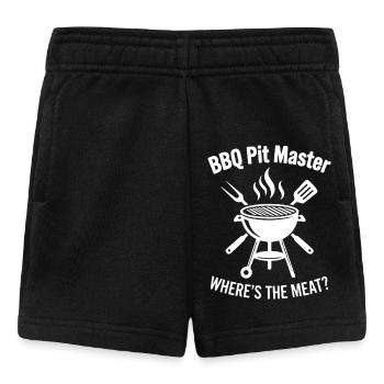 MAÎTRE DE LA FOSSE BARBECUE OÙ EST LA VIANDE Graphisme du grill - Short Bébé - noir - Devant