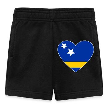 Curaçao_Flagge_Herz - Short Bébé - noir - Devant