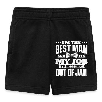 Best Man Keep Him Out Of Jail Bachelor Party - Baby Shorts - black - Front
