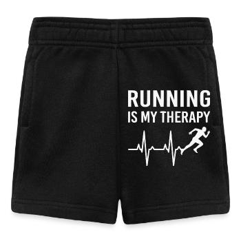 Running Is Therapy Running T-Shirt - Short Bébé - noir - Devant