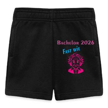 Bachelor 2026: Fast wie Einstein - Baby Shorts - Schwarz - Vorne
