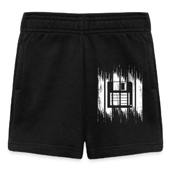 Diskette Zeichnung - Baby Shorts - Schwarz - Vorne