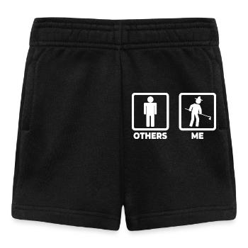 Landwirt Strichmännchen - Baby Shorts - Schwarz - Vorne
