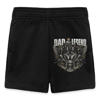 Father Legend Biker Wolves – Vatertag - Baby Shorts - Schwarz - Vorne
