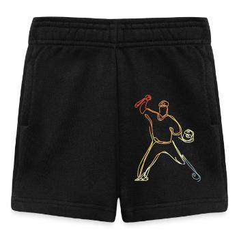 Baseballer Vintage Look - Baby Shorts - Schwarz - Vorne