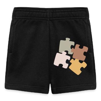 Variété de Patchwork de Puzzles - Short Bébé - noir - Devant
