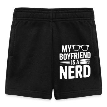 Mon copain est un nerd - Short Bébé - noir - Devant