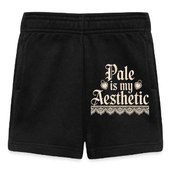 Typographie esthétique en dentelle pâle - Short Bébé - noir - Devant