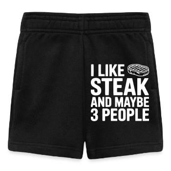 J’aime le steak et peut-être trois personnes - Short Bébé - noir - Devant