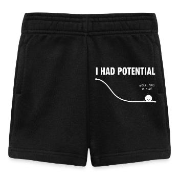 I Had Potential Kurven Humor - Baby Shorts - Schwarz - Vorne